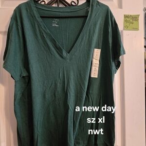 Bundle: A New Day Green V-Neck Pajama Top And Stars Above Sleep Shorts